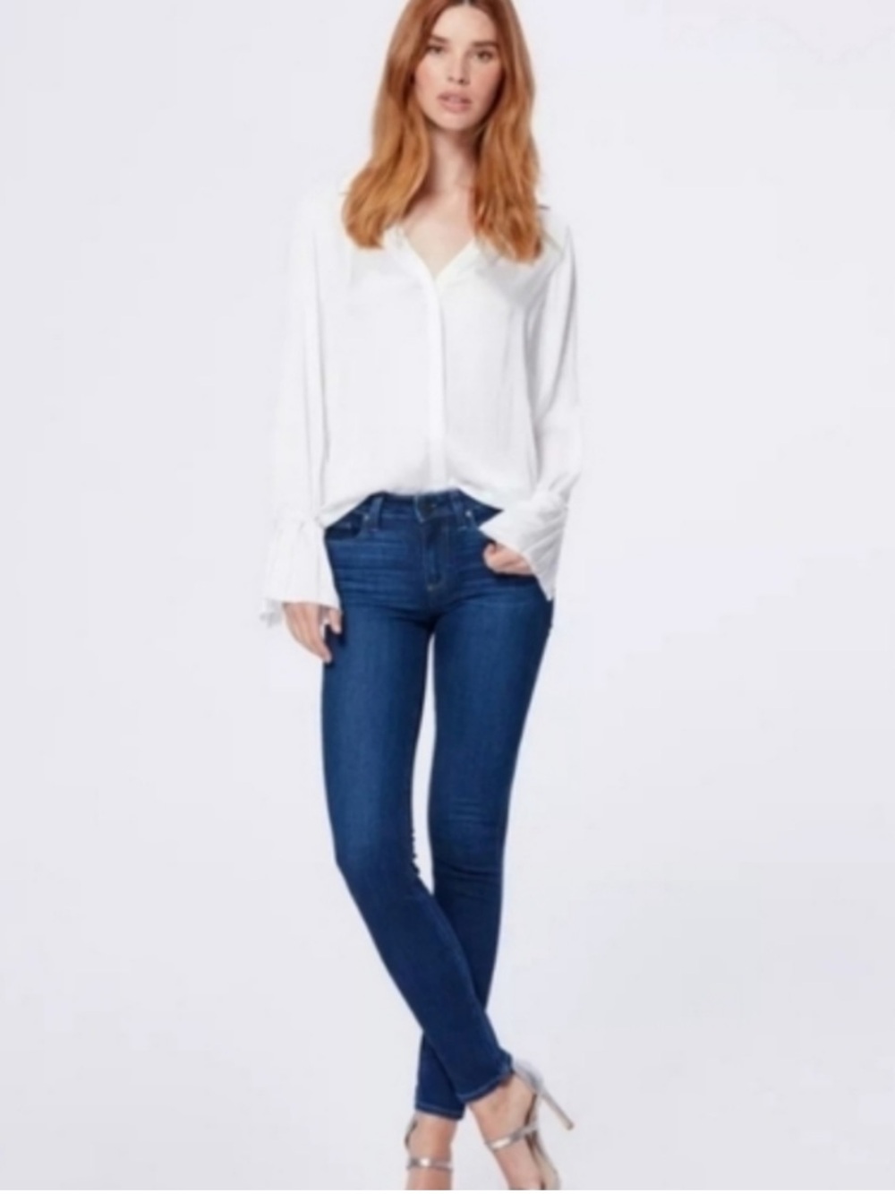 Paige Skyline Skinny Denim Jeans in Brentwood Size 27